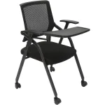 Foldable Tablet Conference Chair with Wheels 3