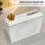 Tribesigns Modern Reception Desk Counter 4