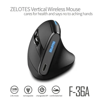 ZELOTES F-36A Wireless Vertical Mouse 1