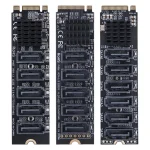 M.2 MKEY PCI-E Expansion Card 5/6 Port Adapter Card M.2 To SATA 3.0 Converter 6Gpbs SATA3.0 Adapter Support PM Function 1