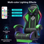 RGB Gaming Chair with Massage and Footrest 3