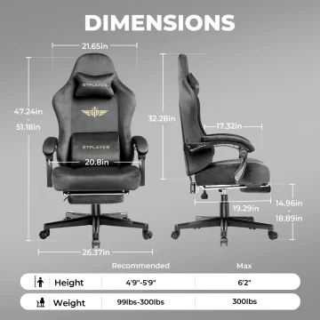 Gaming Chair with Spring Cushion 2