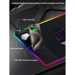 RGB 15W Charging Desk Mat with Phone Holder 4
