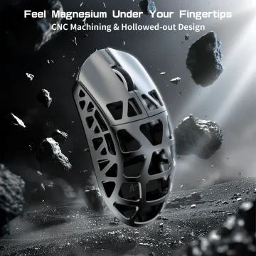 ATTACK SHARK R3 Magnesium Alloy Gaming Mouse 8K SUPERLIGHT 8000Hz 6 Adjustable DPI up to 26000 PAW3395 BT/2.4G Wireless/Wired 2