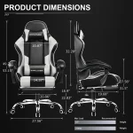 GTPLAYER Racing Chair with Footrest 2