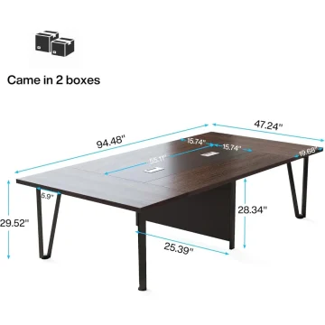 8-Foot Conference Table Seats 12 2