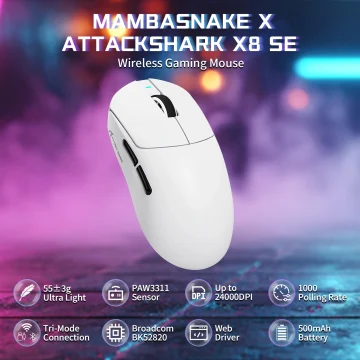ATTACK SHARK X8 SE Ultralight Wireless Mouse 1