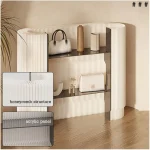 Oval White Reception Desk for Home Offices 3