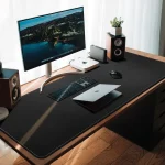 59x27.5 Leather Desk Mat Waterproof Black 5