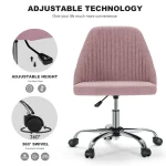 Armless Ergonomic Swivel Office Chair 4
