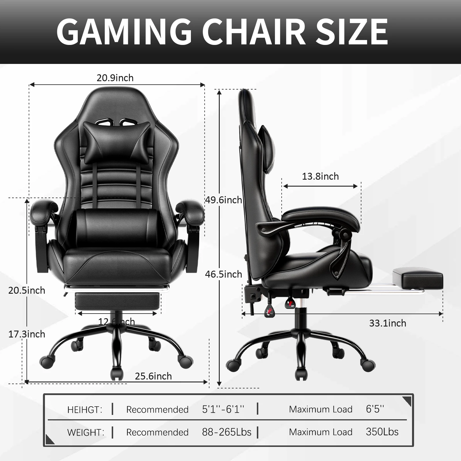 Ergonomic Reclining Gaming Chair with Footrest 3 Ergonomic Reclining Gaming Chair with Footrest 3