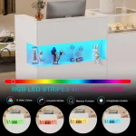 59-Inch LED Reception Desk Display Shelf 4