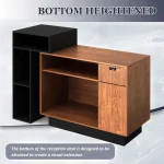 59-Inch L-Shaped Reception Desk Cabinet 6