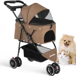 Foldable Travel Pet Stroller for Small Pets 6