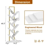 LED Corner Bookshelf 9 Tier Wood Bookcase 2