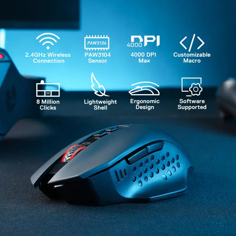 Redragon M656 Wireless Gaming Mouse 4000 DPI 4 Redragon M656 Wireless Gaming Mouse 4000 DPI 4