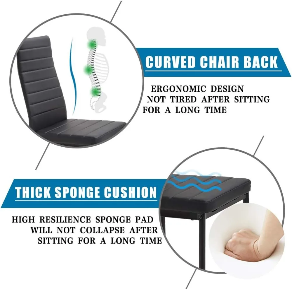 5 Piece Black Glass Dining Set with Chairs 2 5 Piece Black Glass Dining Set with Chairs 2