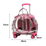 Portable Pet Trolley Carrier with Silent Wheels 6