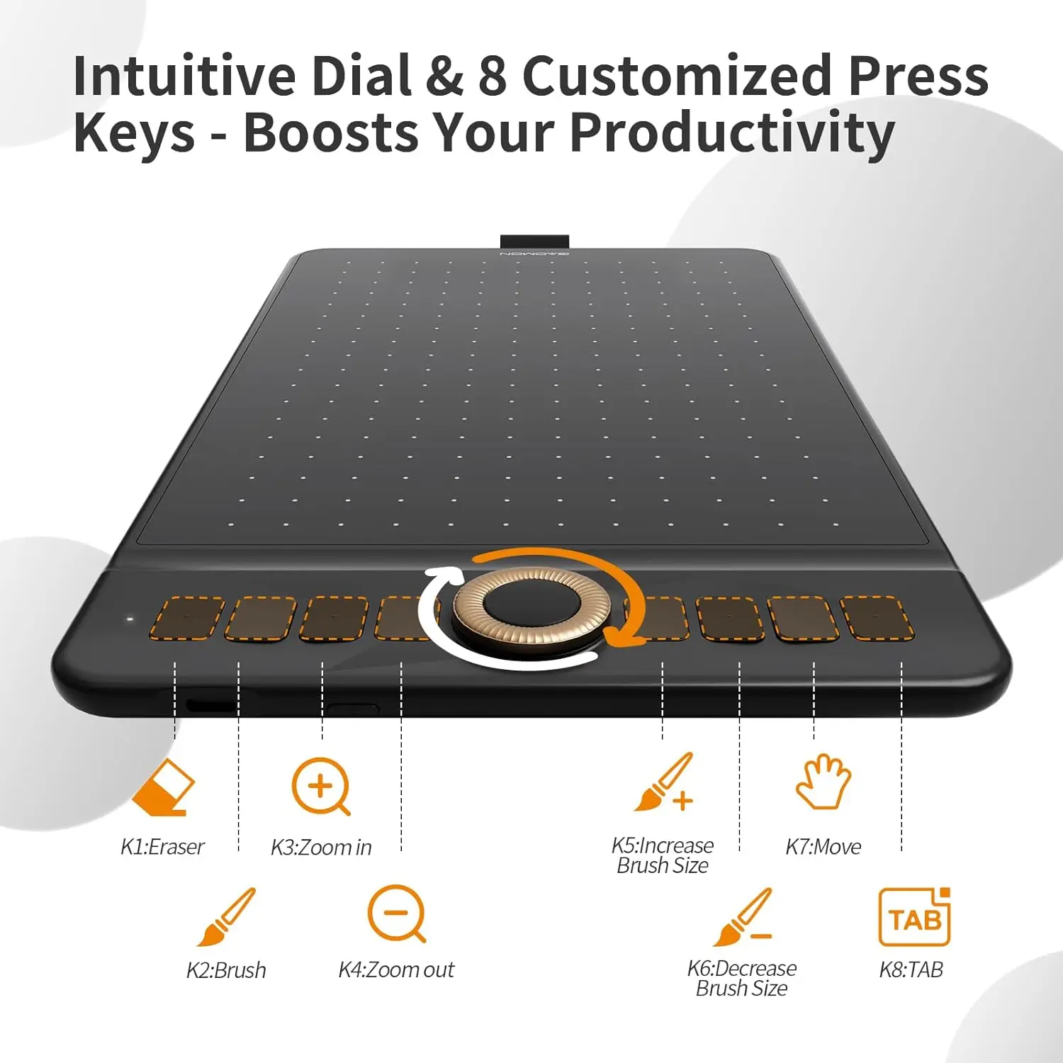 GAOMON WH851 Wireless Drawing Tablet 8x5 Inch 6 GAOMON WH851 Wireless Drawing Tablet 8x5 Inch 6