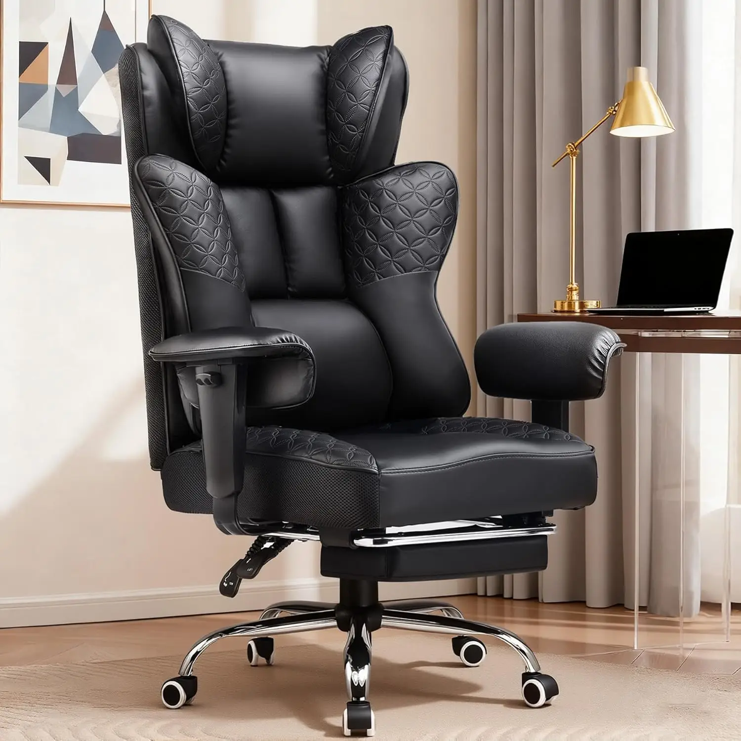 Big and Tall Gaming Chair with Footrest 1 Big and Tall Gaming Chair with Footrest 1
