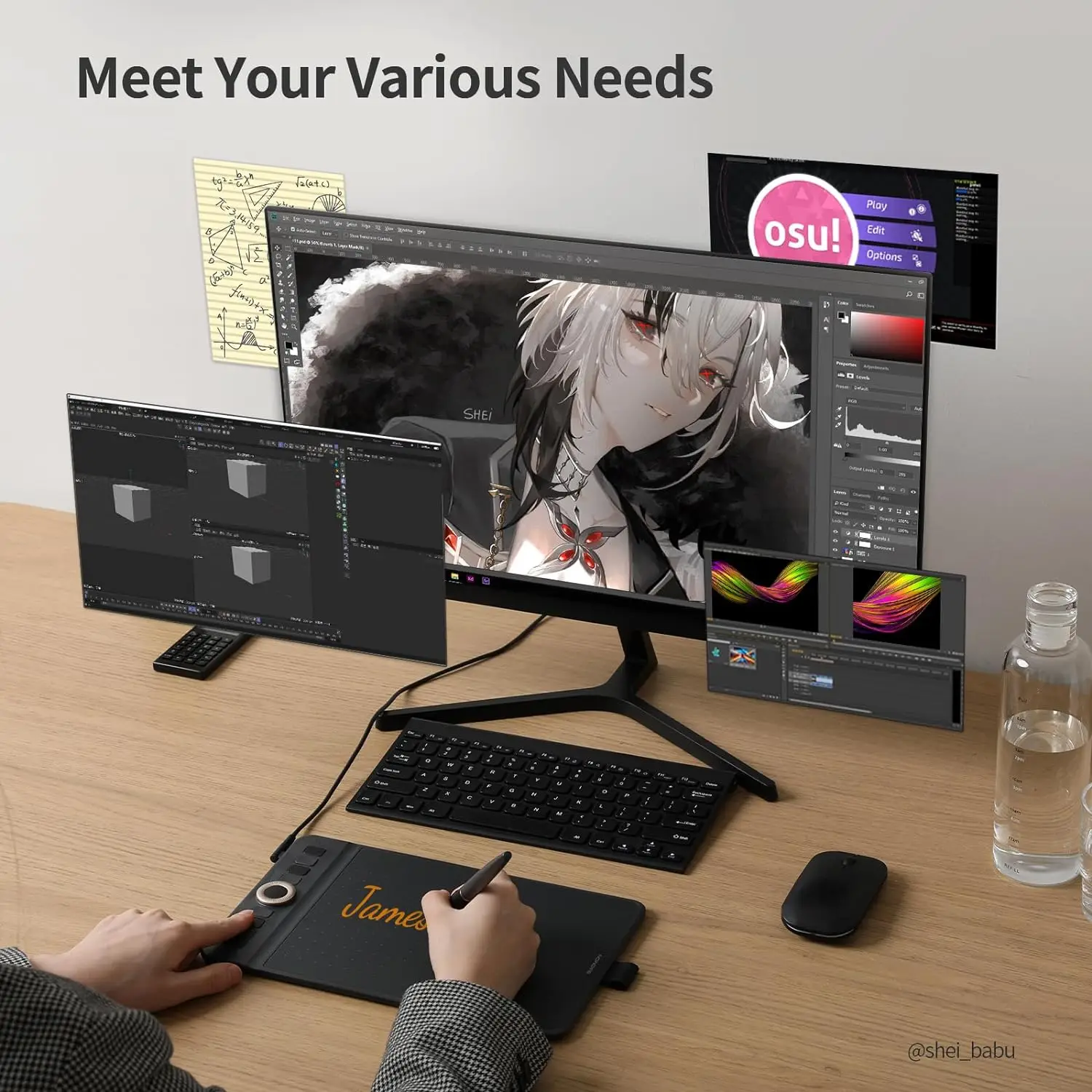 GAOMON WH851 Wireless Drawing Tablet 8x5 Inch 5 GAOMON WH851 Wireless Drawing Tablet 8x5 Inch 5