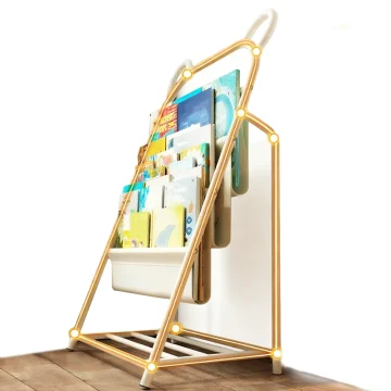 Kids 4-Tier Metal Book Rack Organizer 1