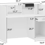 Modern Reception Desk with Storage Cabinet 3