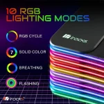 XL RGB Gaming Desk Mat with 10W Qi Charger 3
