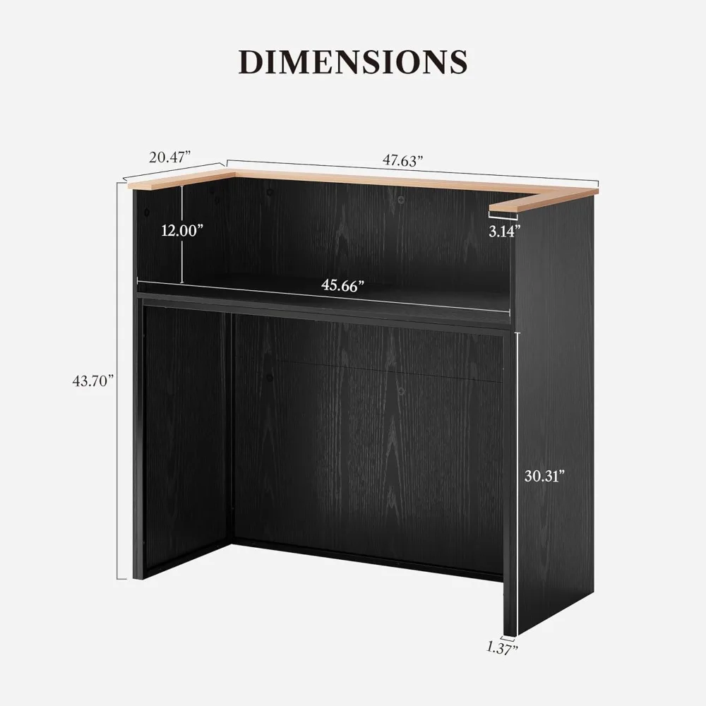 Modern 47-inch Reception Counter Desk 2 Modern 47-inch Reception Counter Desk 2