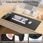 Wireless Charging Desk Mat with Phone Stand 6