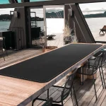 71-inch Waterproof PU Leather Desk Mat Black 4