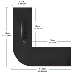 L Shape Corner Desk Mat 43.3-inch PU Leather 2
