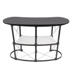 Portable Trade Show Counter Table with Shelf 5