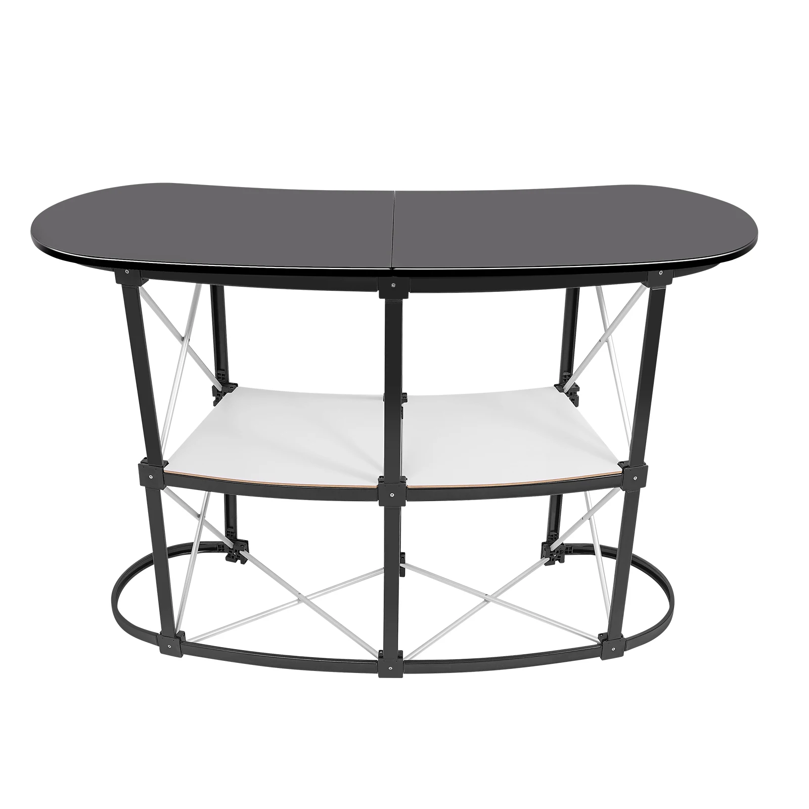 Portable Trade Show Counter Table with Shelf 5 Portable Trade Show Counter Table with Shelf 5