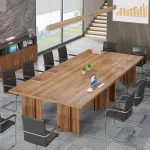 Walnut Conference Table Set for 10 to 12 3