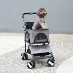 Large Pet Stroller with Detachable Carrier 2