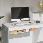 Modern Reception Desk With Storage Shelves 6