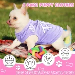 Pink Puppy Shirts Set for Small Dogs 2