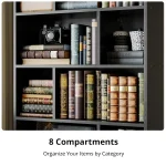 Tall Bookshelf Storage Cabinet with Doors 5