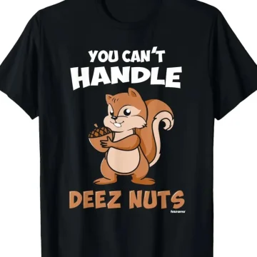 Funny Squirrel Deez Nuts Mens Graphic T Shirt 1