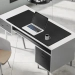 Extra Large PU Leather Desk Mat Cork Back 6