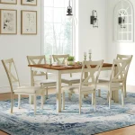 Farmhouse 7-Piece Wood Dining Set with Chairs 1