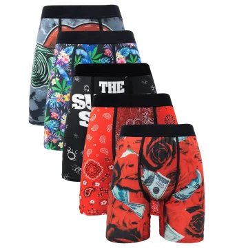 Breathable Print Boxer Briefs 5 Pack 1