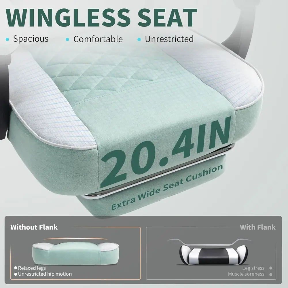 Big and Tall Fabric Gaming Chair Footrest 6 Big and Tall Fabric Gaming Chair Footrest 6