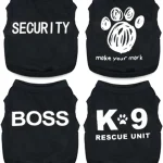 4 Piece Small Dog Clothes Set XXS Black 2