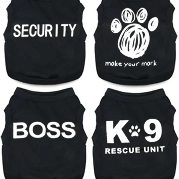 4 Piece Small Dog Clothes Set XXS Black 2
