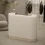 Oval White Reception Desk for Home Offices