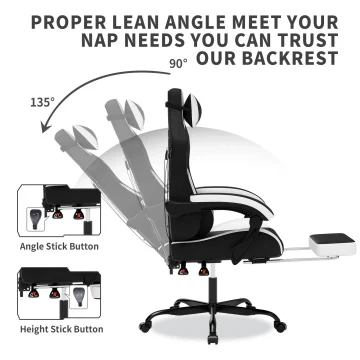 Adjustable Gaming Chair with Footrest 2