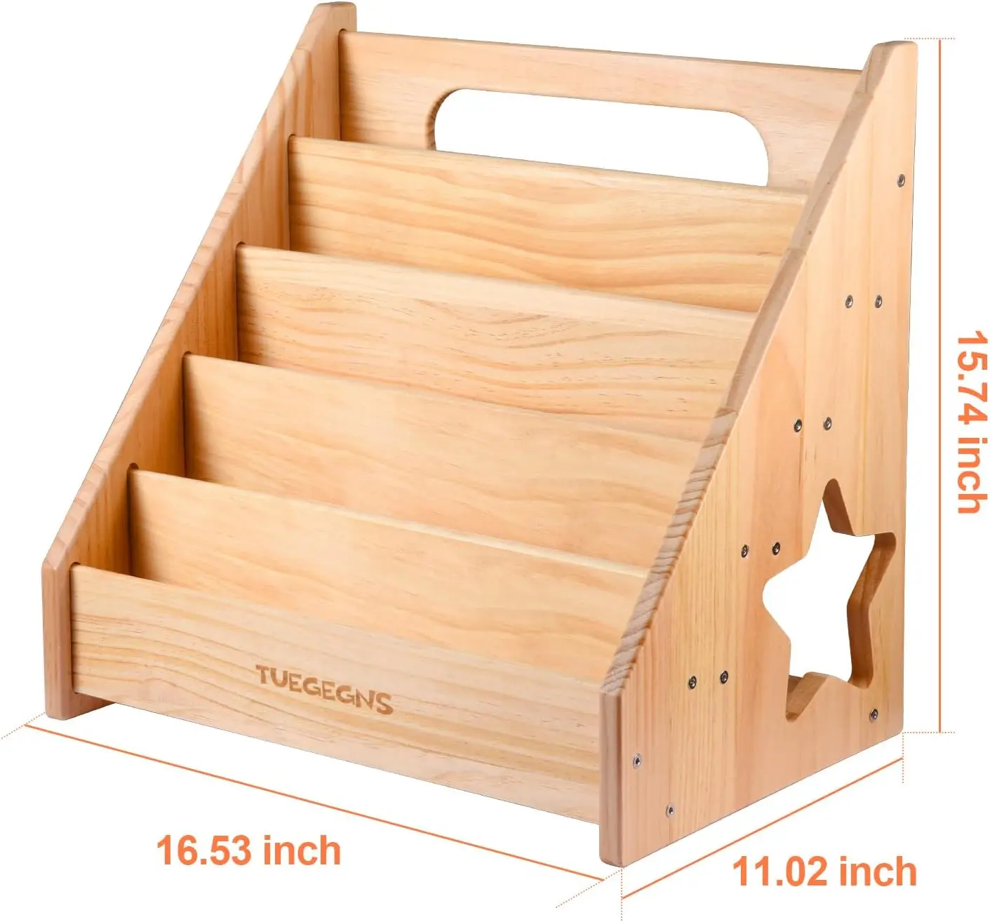 Montessori Kids Wooden Book Display Shelf 3 Montessori Kids Wooden Book Display Shelf 3