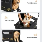 Foldable Dog Stroller with Ramp and Brakes 6